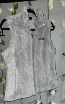 Gray fuzzy Patagonia vest