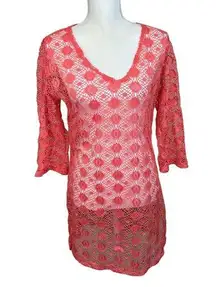 Portocruz open weave coverup, size Medium, beach, summer, crochet, vacation