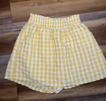 Checkered yellow skort