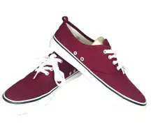 Maroon Canvas Sneakers