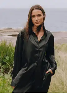 Daily Drills Silk Black Shirt