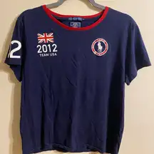 Women's Ralph Lauren 2012 Team‎ USA London Olympics #12 Blue T-Shirt Size XL
