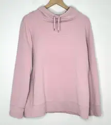 LL BEAN Funnelneck Sweatshirt Sz XL Ultrasoft Sweats Dusty Rose Pink Preppy