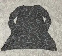 Chalet et Ceci Tunic Top Womens Small Long Sleeve Artsy Lagenlook Shirt