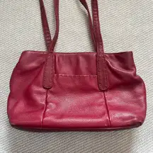 Stone & Co Maroon Dark Pink Leather Vintage Large Hobo Bag