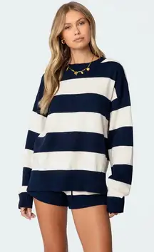 Edikted Striped sweater and short set
