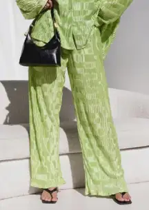 PRINCESS POLLY Lila Green Pleated Pants