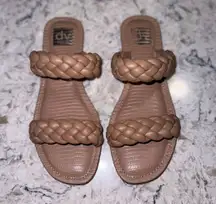 Dolce Vita Nude Braided Flip Flops  