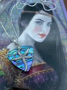 Mermaids Dream Abalone Sterling Silver Star Fish Necklace