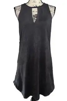 Black Swan dark gray lace up side mini dress medium