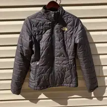 Women's The North Face Quilted Lightweight Puffer Small‎ Black Gold