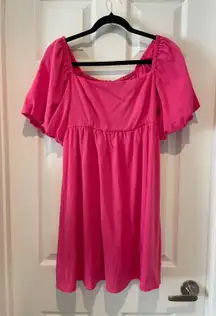 Macy's Pink Puff Sleeve Sundress