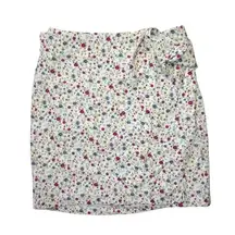 NWT Sezane Lola Mini in Song Of Summer Floral Print Tie Wrap Short Skirt 34 / 2