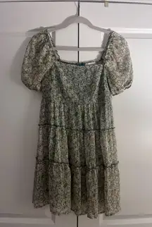 Jun & Ivy Green Floral Mini Sundress