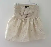 Cream Forever 21 Babydoll Top