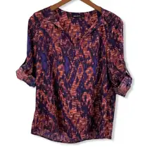 Julie Billiart Snakeskin Print Blouse Small