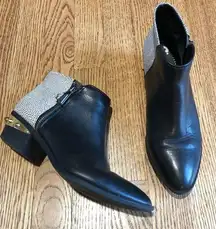 Circus by Sam Edelman Holt Bootie Black White Spiked Heel Detail