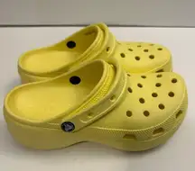 Crocs Women's Classic Platform Clog Yellow Size 7