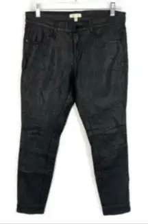 Silence + Noise Moto Zip Hem Faux Leather Pants Black Size 27 Urban Outfitters