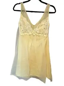 Vintage Vanity Fair Yellow Nylon Negligee