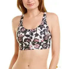 NWT WILDFOX Sweat Chris Abstract Roses Strappy Sports Bra Top