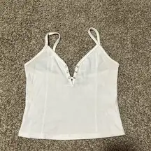 Topshop White Cropped Tank Size 6