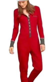 Abercrombie & Fitch Sleepwear Collection Size M  Red Contrast Trim One Piece