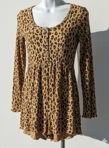 BILLABONG Women’s Long Sleeve Leopard Print Casual Romper