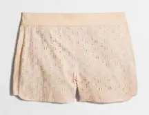 J. Crew Factory Womens Shorts Size 00 Eyelet and ‎ Basket Weave Light Peach NEW