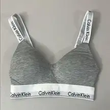Calvin Klein Gray and White Wireless Bra Size XS