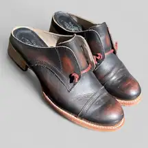 Freebird by Steven Malena Black Cherry Leather mules block heel western size 9