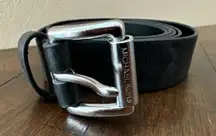 Michael Kors Womens Black Roller Buckle Thin Jet Set Dress Belt Size L -‎ MINT