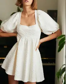 FREE PEOPLE Violet Mini Dress in White/Cream