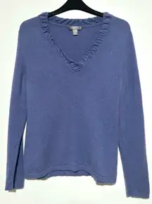 Charter Club 100% Cashmere V Neck Sweater Large