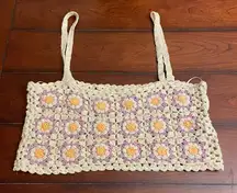Zara Crocheted Floral‎ Crop Top