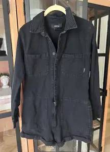 ATWYLD denim romper long sleeve playsuit utility corset cargo