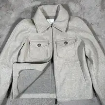 Anthropologie Avec Les Filles Zip-Up Utility Jacket in Beige Woman Size M Career