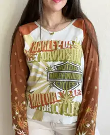 Y2K Harley Davidson Long Sleeve Graphic Tee