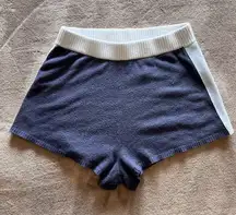 AERIE Offline Two Tone Blue Pull On Sweat Shorts Women’s Sz S EUC