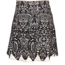 ✨L’ATISTE by Amy Designer Boho Flared Black White Sz Small Skirt✨
