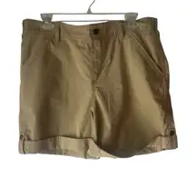 Carhartt Women's Size 14 Khaki Outdoor‎ Workwear Roll Up Shorts