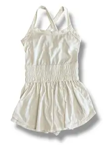 Free People Movement FP Movement‎ White Romper Small Cross Back Skirted Playsuit