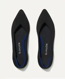 Rothy's THE POINT Black Pointed-Toe Flats SZ 9.5