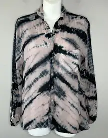 YOUNG FABULOUS & BROKE Tie-Dye Top Womens Size Medium Whimsigoth Fairy Grunge