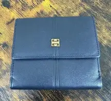 Givenchy 4G Logo Dark Navy Blue Vintage Wallet