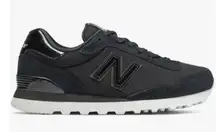 New Balance 515 Women’s Black Purple Sparkle Suede Mesh Sneakers Size 9.5