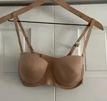 Aerie Tan Underwire strapless Bra NWT size 32DD