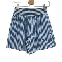 Frame Striped Organic Cotton Boxer Shorts Blue White Size Medium