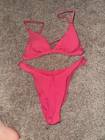 Kendall & Kylie Neon Pink Triangle Bikini