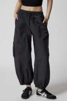 Urban Outfitters  Black Jana Nylon Balloon Cargo Pant